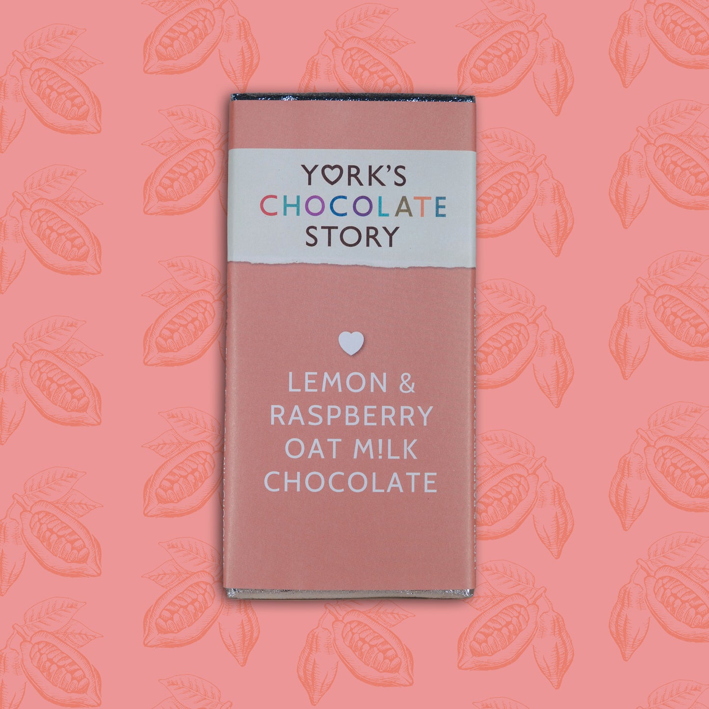 Lemon & Raspberry Oat Milk Chocolate Bar