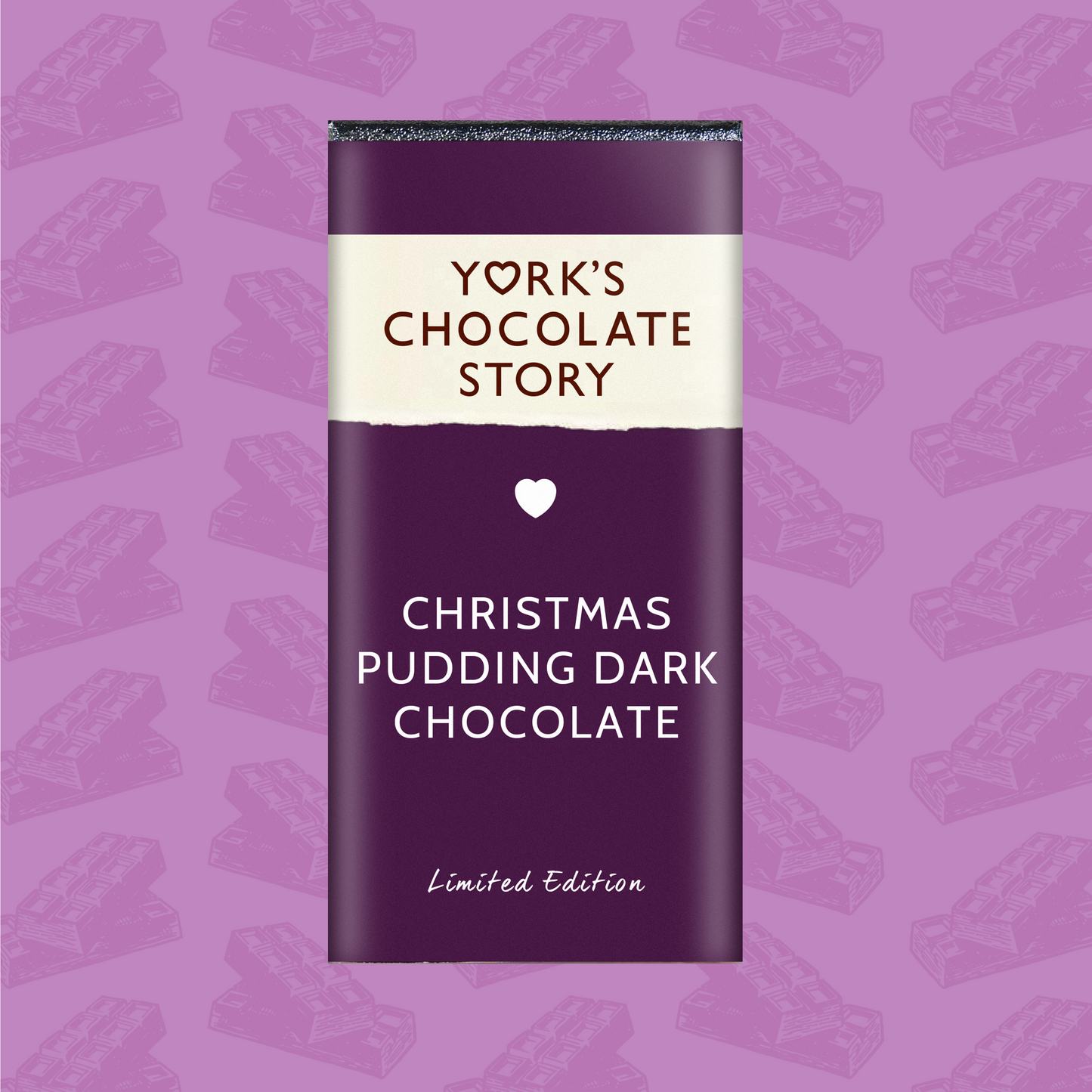 Christmas Pudding Dark Chocolate Bar