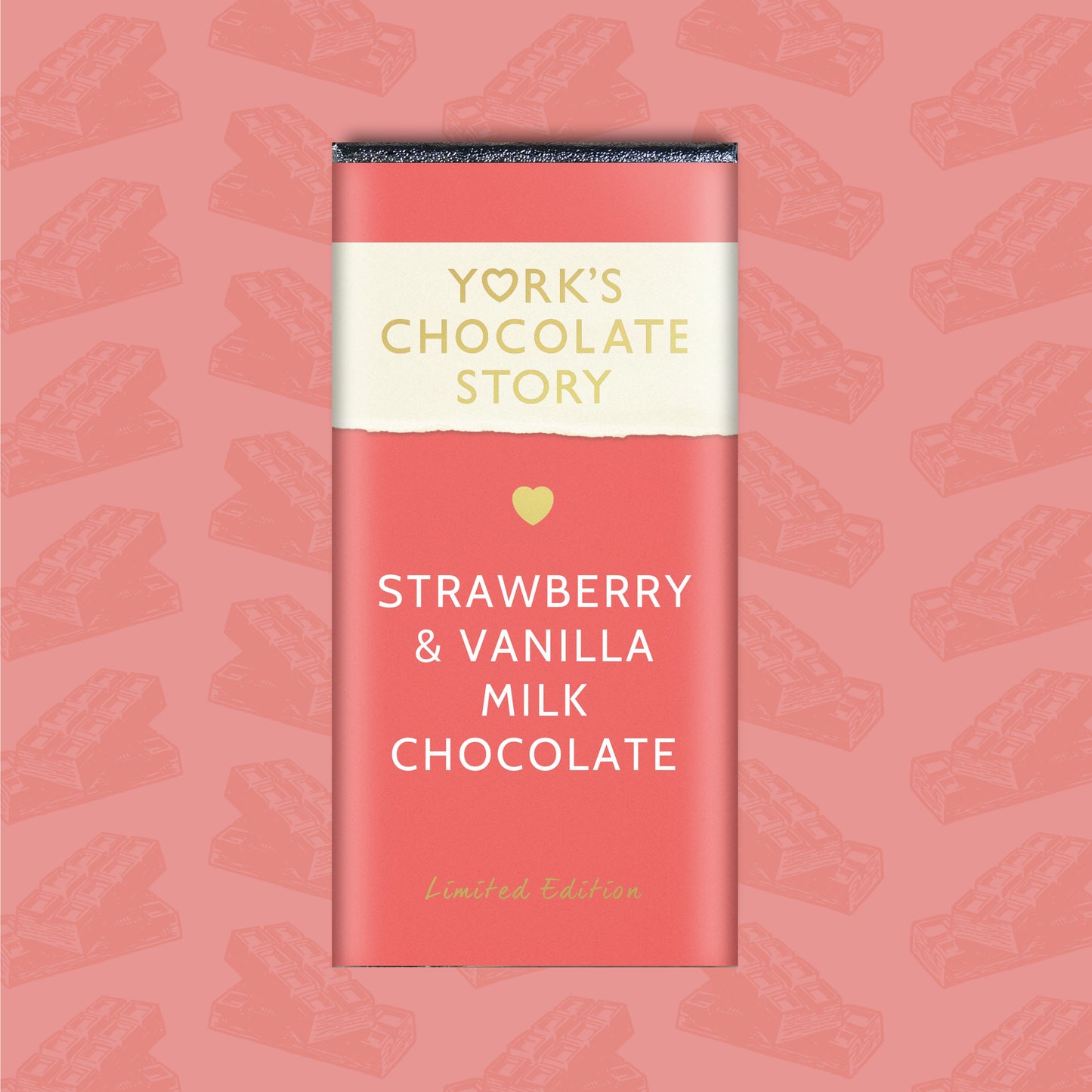 Strawberry & Vanilla Milk Chocolate Bar
