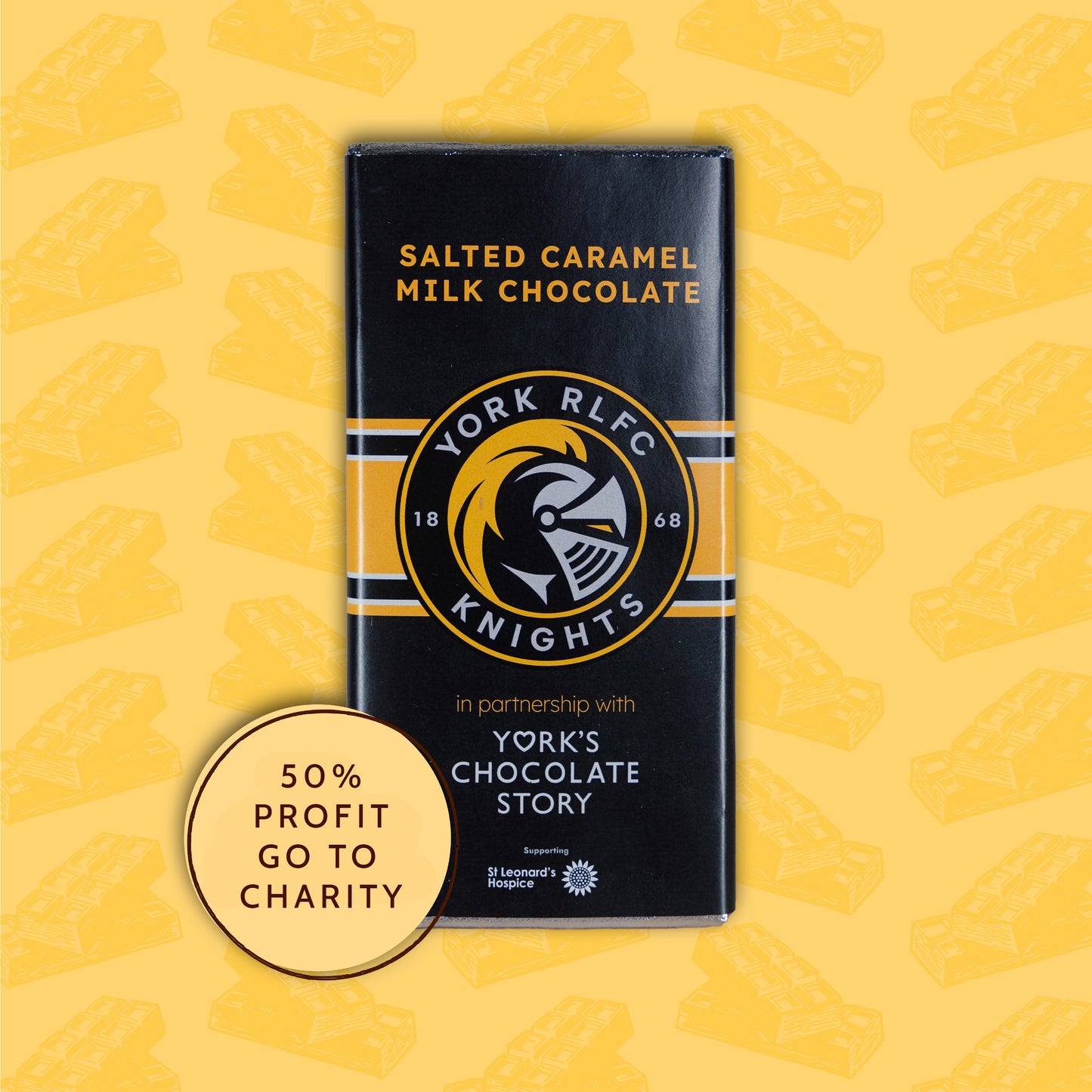 Knights Rugby - Salted Caramel Chocolate Bar