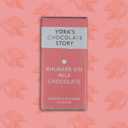 Rhubarb Gin Milk Chocolate Bar