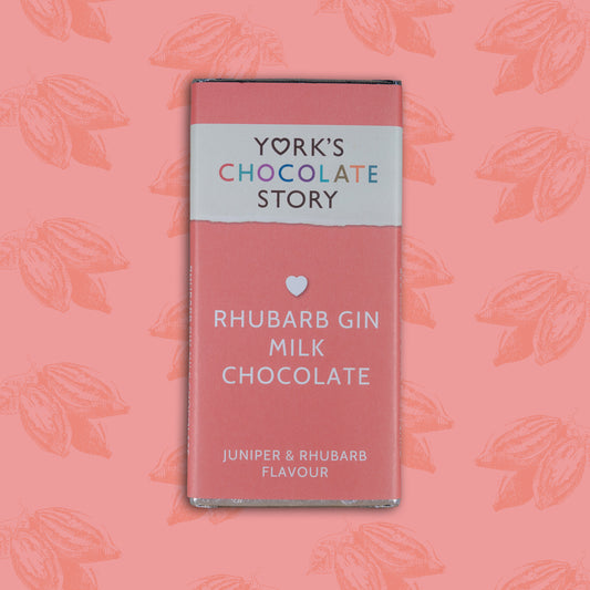 Rhubarb Gin Milk Chocolate Bar