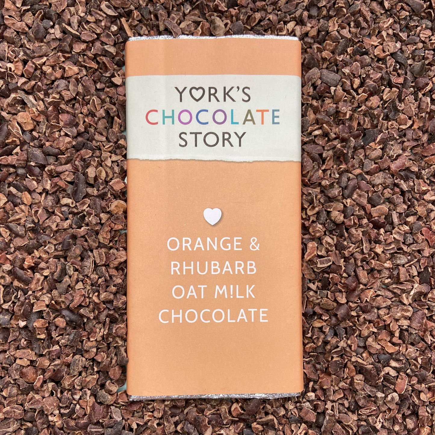 Orange & Rhubarb Oat Milk Chocolate Bar