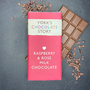 Raspberry & Rose Milk Chocolate Bar