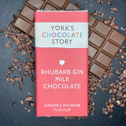 Rhubarb Gin Milk Chocolate Bar